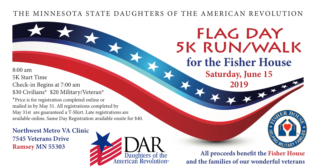 DAR Flag Day 5K Run/Walk in Ramsey, MN Details, Registration, and